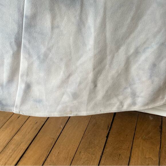 BHLDN Custom Blue and White Hand Dyed  Tie Dye Jones Dress Mermaid Bridal Gown 0 - Picture 15 of 15